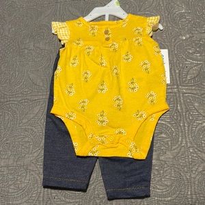 2pc Baby Girl Blue JeN Legging & Onesie Set